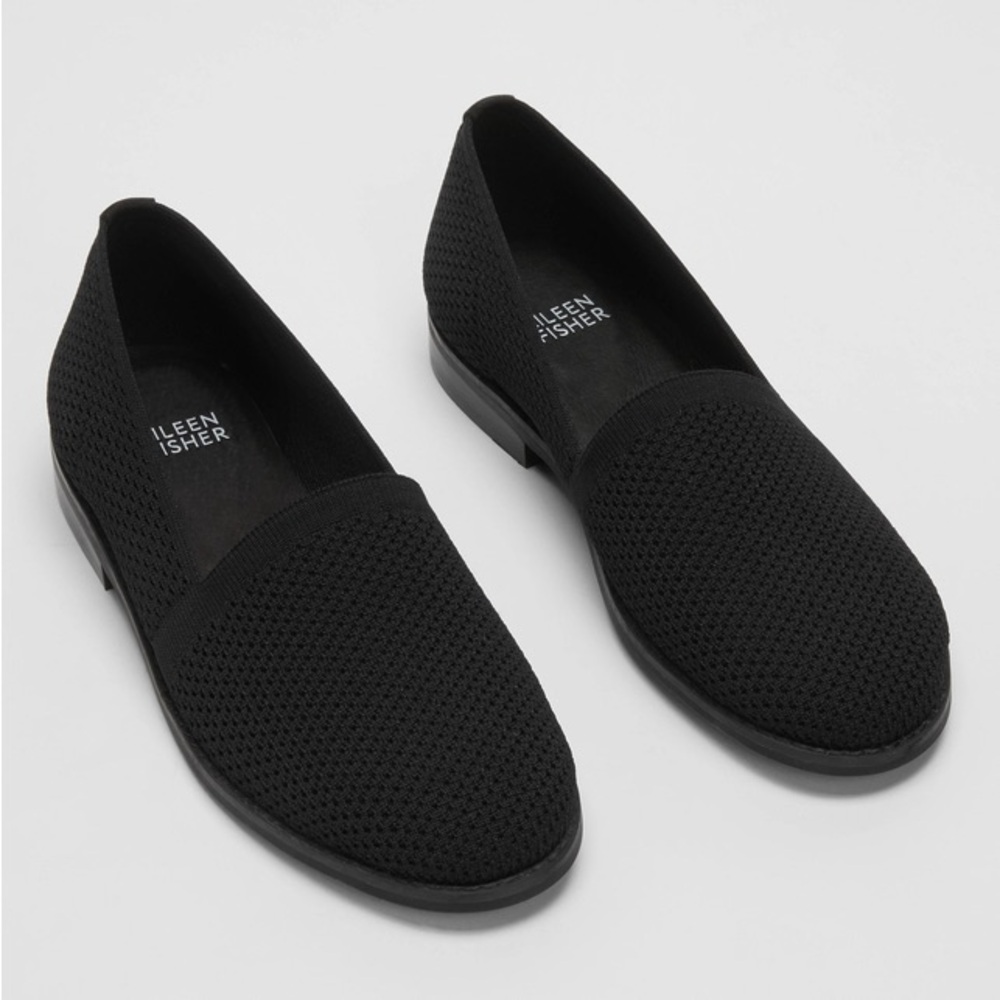 Eileen Fisher Demi Recycled Stretch Knit Loafer Black